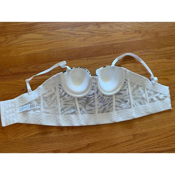 ELLACCI Zebra Print Bustier Crop Top Corset - XS B cup Sassy - Picture 3 of 6